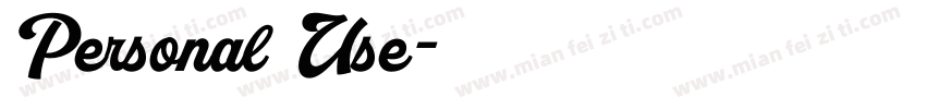 Personal Use字体转换